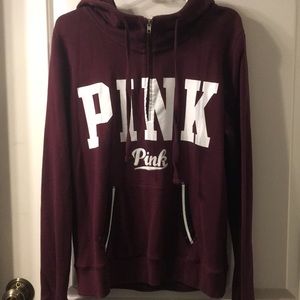 Medium Maroon VS Pink hoodie sweatshirt
